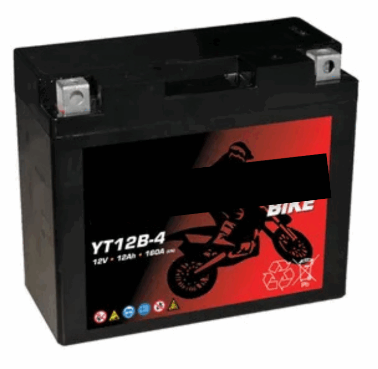 Powerline YT12-B4 12V 12Ah AGM Motorcycle Battery